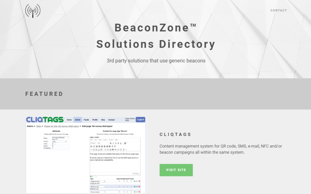 iBeacon Solutions Directory